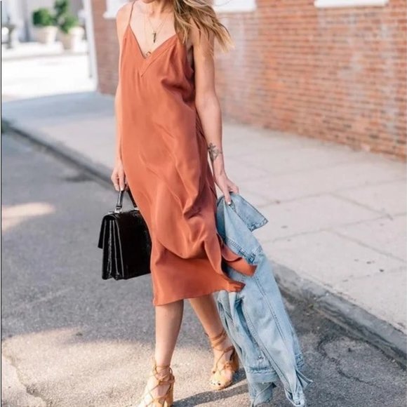 Cuyana Dresses Nwt Cuyana Silk Slip Dress Size Xl Passion Fruit